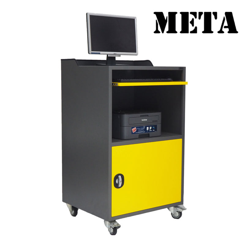 ตู้คอมเหล็ก META MC-2501-GR/YL สีเทา/เหลือง_1